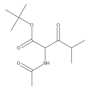 Tert-butyl2-acetamido-4-methyl-3-oxopentanoate结构式