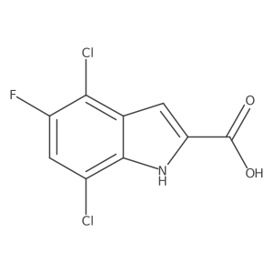 4,7-Dichloro-5-fluoro-1H-indole-2-carboxylic acid结构式