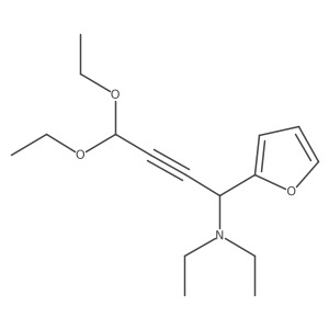 2-Furanmethanamine, I+/--(3,3-diethoxy-1-propyn-1-yl)-N,N-diethyl- Structure