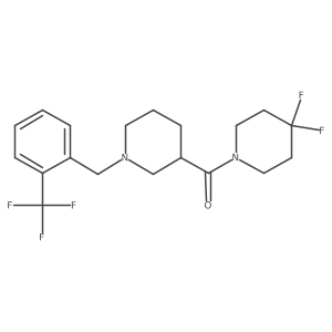 4,4-Difluoro-1-(1-{[2-(trifluoromethyl)phenyl]methyl}piperidine-3-carbonyl)piperidine结构式