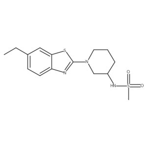 N-[1-(6-ethyl-1,3-benzothiazol-2-yl)piperidin-3-yl]methanesulfonamide结构式