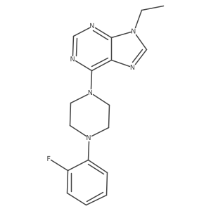 9-ethyl-6-[4-(2-fluorophenyl)piperazin-1-yl]-9H-purine Structure