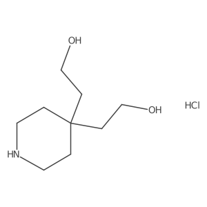 2-[4-(2-Hydroxyethyl)-4-piperidyl]ethanol;hydrochloride结构式