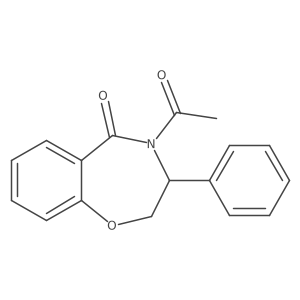 4-Acetyl-3,4-dihydro-3-phenyl-1,4-benzoxazepin-5(2H)-one Structure