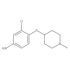 3-Chloro-4-((1-methylpiperidin-4-yl)oxy)aniline结构式