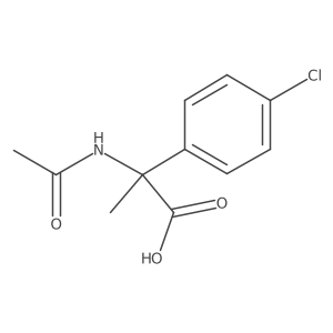2-(4-Chlorophenyl)-2-acetamidopropanoic acid结构式