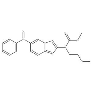 (6-Benzenesulfinyl-imidazo[1,2-a]pyridin-2-yl)-(2-methoxy-ethyl)-carbamic acid methyl ester结构式