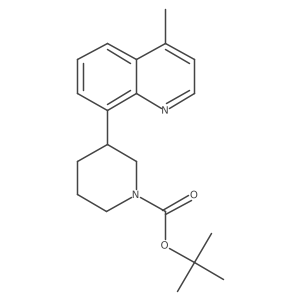 1,1-Dimethylethyl 3-(4-methyl-8-quinolinyl)-1-piperidinecarboxylate结构式
