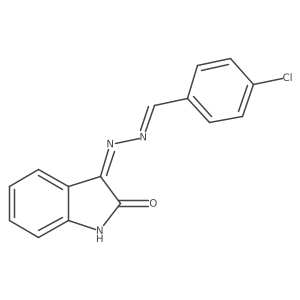 3-((4-Chlorobenzylidene)hydrazono)indolin-2-one结构式