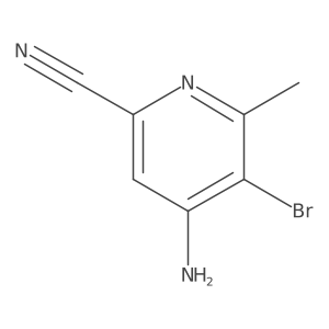 4-Amino-5-bromo-6-methyl-2-pyridinecarbonitrile Structure