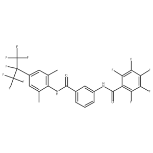 2,3,4,5,6-Pentafluoro-N-(3-{[4-(1,1,1,2,3,3,3-heptafluoropropan-2-yl)-2,6-dimethylphenyl]carbamoyl}phenyl)benzamide结构式