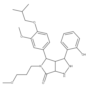 3-(2-Hydroxyphenyl)-4-[3-methoxy-4-(2-methylpropoxy)phenyl]-5-(3-methoxypropyl)-1,2,3,3a,4,6a-hexahydropyrrolo[3,4-c]pyrazol-6-one结构式