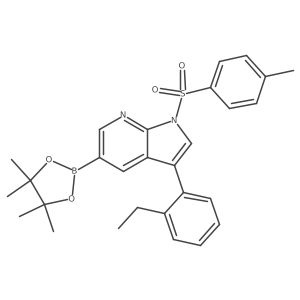 3-(2-Ethylphenyl)-1-[(4-methylphenyl)sulfonyl]-5-(4,4,5,5-tetramethyl-1,3,2-dioxaborolan-2-yl)-1H-pyrrolo[2,3-b]pyridine结构式