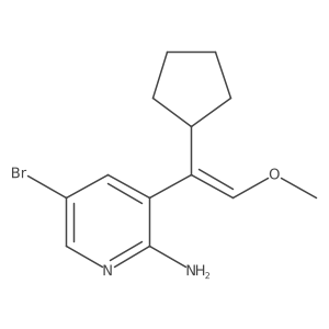5-Bromo-3-(1-cyclopentyl-2-methoxy-vinyl)-pyridin-2-ylamine Structure