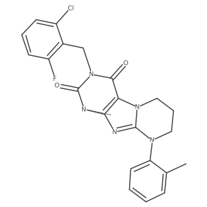 3-(2-chloro-6-fluorobenzyl)-1-methyl-9-(o-tolyl)-6,7,8,9-tetrahydropyrimido[2,1-f]purine-2,4(1H,3H)-dione Structure