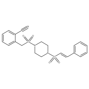 2-({[4-(2-Phenylethenesulfonyl)piperazin-1-yl]sulfonyl}methyl)benzonitrile Structure