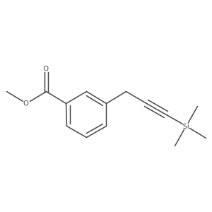 Methyl 3-(3-(trimethylsilyl)prop-2-yn-1-yl)benzoate结构式
