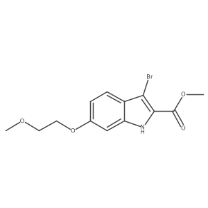 Methyl 6-(2-methoxyethoxy)-3-bromo-1h-indole-2-carboxylate结构式