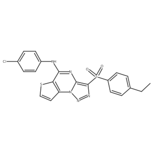 N-(4-chlorophenyl)-3-((4-ethylphenyl)sulfonyl)thieno[2,3-e][1,2,3]triazolo[1,5-a]pyrimidin-5-amine结构式