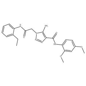 5-amino-N-(2,4-dimethoxyphenyl)-1-{2-[(2-ethylphenyl)amino]-2-oxoethyl}-1H-1,2,3-triazole-4-carboxamide结构式