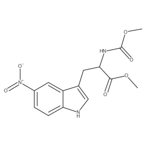N-(Methoxycarbonyl)-5-nitro-L-tryptophan methyl ester结构式