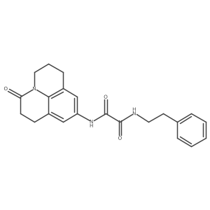 N1-(3-oxo-1,2,3,5,6,7-hexahydropyrido[3,2,1-ij]quinolin-9-yl)-N2-phenethyloxalamide Structure