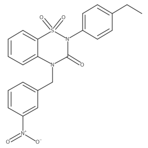 2-(4-ethylphenyl)-4-(3-nitrobenzyl)-2H-1,2,4-benzothiadiazin-3(4H)-one 1,1-dioxide结构式