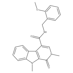 2,9-Dihydro-N-[(2-methoxyphenyl)methyl]-2,9-dimethyl-1-oxo-1H-pyrido[3,4-b]indole-4-carboxamide结构式