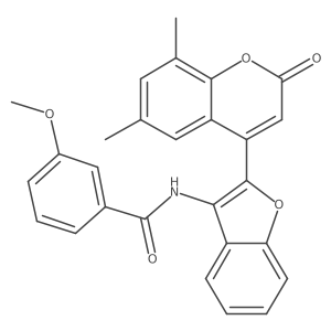 N-[2-(6,8-dimethyl-2-oxo-2H-chromen-4-yl)-1-benzofuran-3-yl]-3-methoxybenzamide Structure