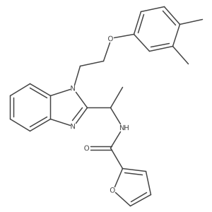 N-({1-[2-(3,4-dimethylphenoxy)ethyl]benzimidazol-2-yl}ethyl)-2-furylcarboxamid e结构式