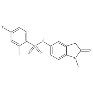 4-fluoro-2-methyl-N-(1-methyl-2-oxoindolin-5-yl)benzenesulfonamide Structure