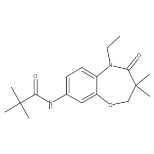 N-(5-ethyl-3,3-dimethyl-4-oxo-2,3,4,5-tetrahydrobenzo[b][1,4]oxazepin-8-yl)pivalamide结构式