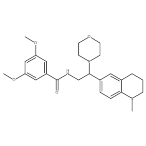 3,5-dimethoxy-N-(2-(1-methyl-1,2,3,4-tetrahydroquinolin-6-yl)-2-morpholinoethyl)benzamide结构式