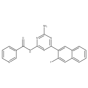 2-Amino-4-nicotinamido-6-(2-fluoro-3-naphthyl)-s-triazine结构式
