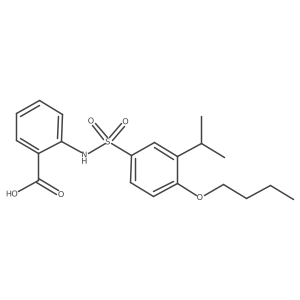 2-[4-Butoxy-3-(propan-2-yl)benzenesulfonamido]benzoic acid结构式