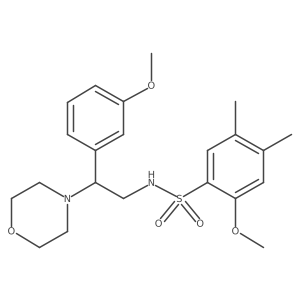 2-methoxy-N-(2-(3-methoxyphenyl)-2-morpholinoethyl)-4,5-dimethylbenzenesulfonamide结构式