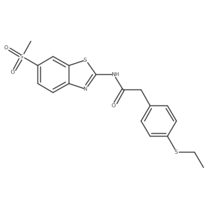 2-(4-(ethylthio)phenyl)-N-(6-(methylsulfonyl)benzo[d]thiazol-2-yl)acetamide Structure