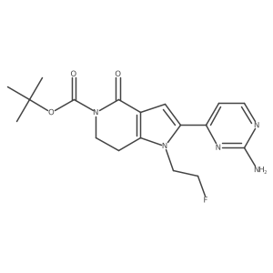 2-(2-Amino-pyrimidin-4-yl)-1-(2-fluoro-ethyl)-4-oxo-1,4,6,7-tetrahydro-pyrrolo[3,2-c]pyridine-5-carboxylic acid tert-butyl ester Structure