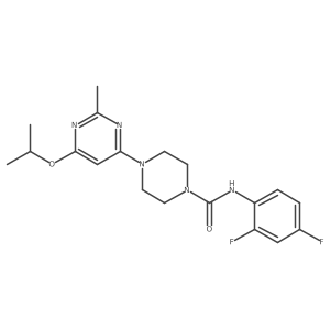N-(2,4-difluorophenyl)-4-(6-isopropoxy-2-methylpyrimidin-4-yl)piperazine-1-carboxamide Structure
