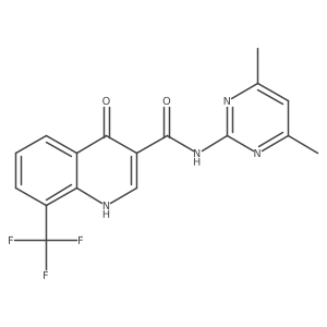 N-(4,6-dimethylpyrimidin-2-yl)-4-hydroxy-8-(trifluoromethyl)quinoline-3-carboxamide Structure