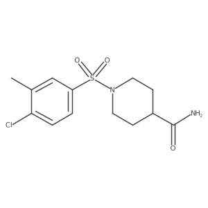 1-(4-Chloro-3-methylbenzenesulfonyl)piperidine-4-carboxamide Structure