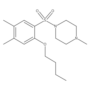 1-(2-Butoxy-4,5-dimethylbenzenesulfonyl)-4-methylpiperazine结构式