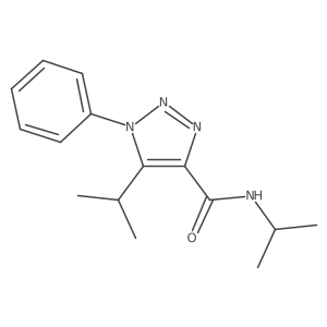 1-phenyl-N,5-di(propan-2-yl)-1H-1,2,3-triazole-4-carboxamide结构式