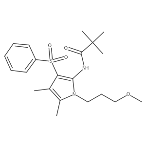 N-[1-(3-methoxypropyl)-4,5-dimethyl-3-(phenylsulfonyl)-1H-pyrrol-2-yl]-2,2-dimethylpropanamide Structure