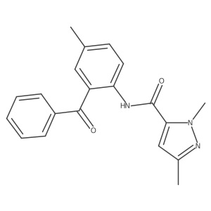 N-(2-benzoyl-4-methylphenyl)-1,3-dimethyl-1H-pyrazole-5-carboxamide Structure