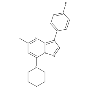 1-[3-(4-Fluorophenyl)-5-methylpyrazolo[1,5-a]pyrimidin-7-yl]piperidine结构式