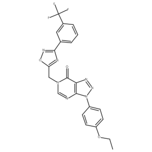 3-(4-ethoxyphenyl)-6-({3-[3-(trifluoromethyl)phenyl]-1,2,4-oxadiazol-5-yl}methyl)-3H,6H,7H-[1,2,3]triazolo[4,5-d]pyrimidin-7-one结构式