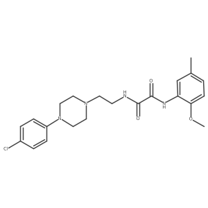 N1-(2-(4-(4-chlorophenyl)piperazin-1-yl)ethyl)-N2-(2-methoxy-5-methylphenyl)oxalamide结构式