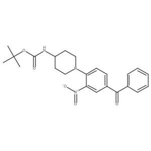Tert-butyl 1-(4-benzoyl-2-nitro phenyl)piperidin-4-ylcarbamate结构式