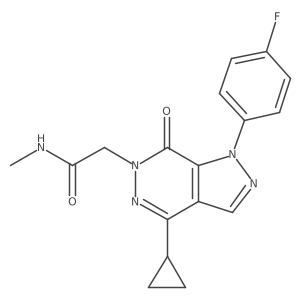 2-[4-cyclopropyl-1-(4-fluorophenyl)-7-oxo-1H,6H,7H-pyrazolo[3,4-d]pyridazin-6-yl]-N-methylacetamide Structure